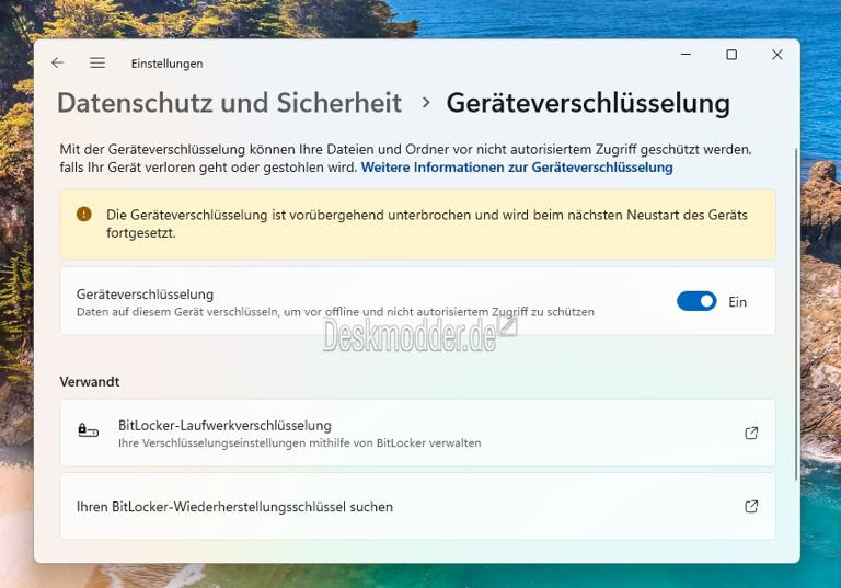 微软可能在Windows 11 24H2家庭版上使用BitLocker对数据进行默认加密